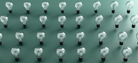 Creative Lightbulb Concepts on Colorful Backgrounds – Innovation, Energy, and Bright Ideas in a Modern Minimalist Style