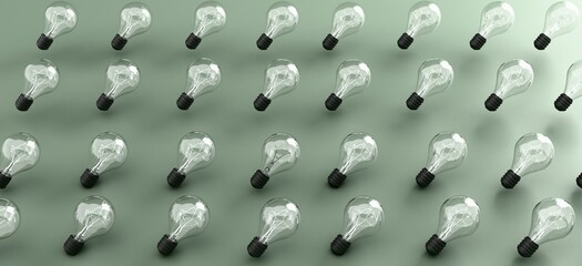 Creative Lightbulb Concepts on Colorful Backgrounds – Innovation, Energy, and Bright Ideas in a Modern Minimalist Style