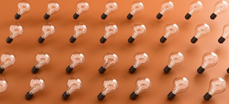 Creative Lightbulb Concepts on Colorful Backgrounds &ndash; Innovation, Energy, and Bright Ideas in a Modern Minimalist Style