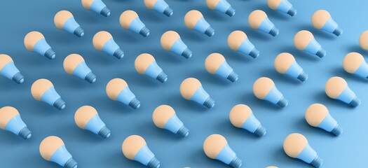 Creative Lightbulb Concepts on Colorful Backgrounds – Innovation, Energy, and Bright Ideas in a Modern Minimalist Style