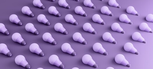 Creative Lightbulb Concepts on Colorful Backgrounds – Innovation, Energy, and Bright Ideas in a Modern Minimalist Style