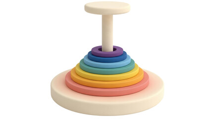 Isolated Wooden Stacking Toy