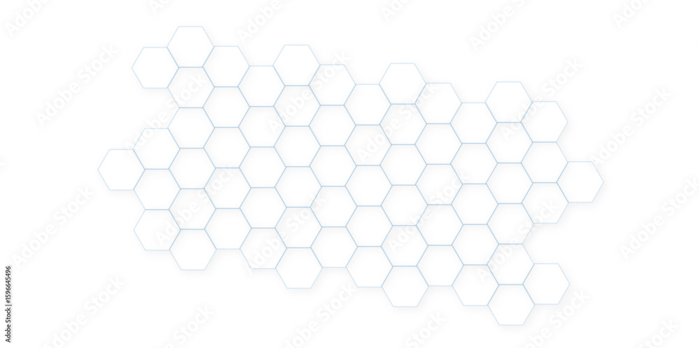 Aufkleber abstract white hexagonal background. luxury white pattern. futuristic abstract honeycomb technology 