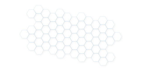 Abstract White Hexagonal Background. Luxury White Pattern. Futuristic abstract honeycomb technology white background. Geometric mesh cell texture	