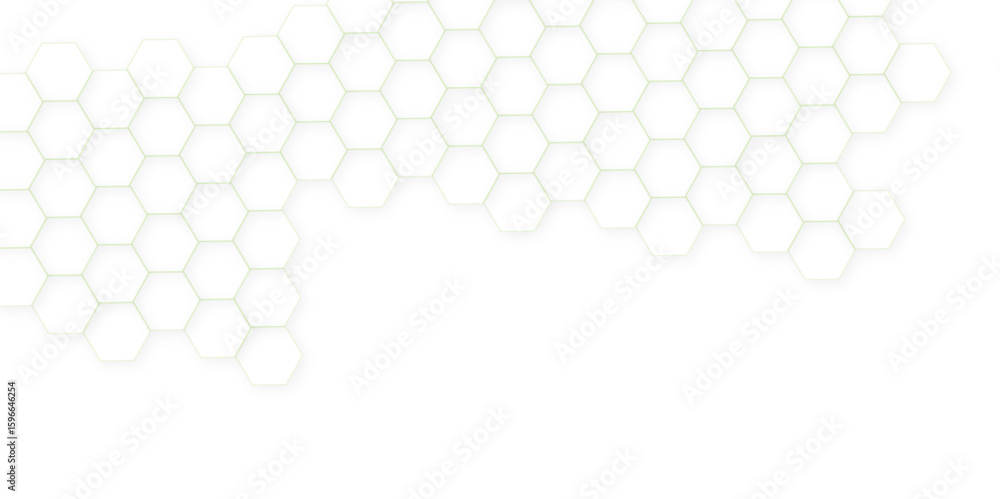 Poster abstract white hexagon concept background. seamless pattern with hexagon. hexagonal white hexagons h