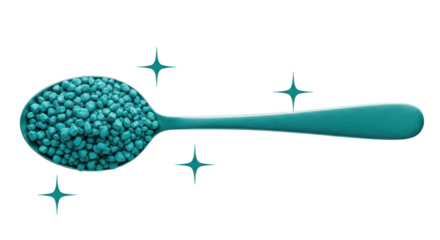 Isolated Spoon with Fertilizer Pellets