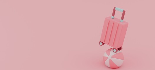 Pastel Travel and Vacation 3D Illustrations – Luggage, Cars, and Summer Essentials in a Playful, Minimalist Style