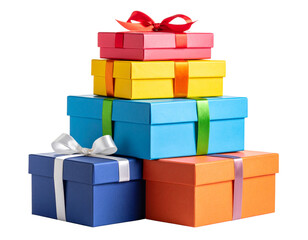 Colorful Birthday Gift Boxes PNG