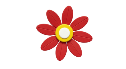 Isolated Red and Yellow Flower