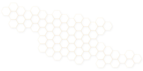 Abstract white hexagon concept background. Seamless pattern with hexagon. Hexagonal white hexagons honeycomb wallpaper. Abstract white lines background.	