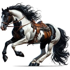 "Gallop in the Glow: The Pinto Spirit of the Desert Wind"

