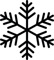 Minimalist snowflake icon
