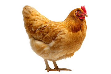 Fototapeta premium Golden hen, a study in warm tones.