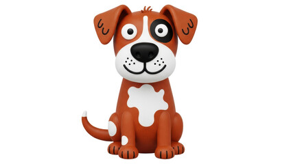 Obraz premium Isolated Cartoon Dog Character