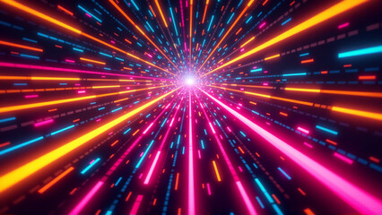 Vibrant Data Stream Seamless Pattern