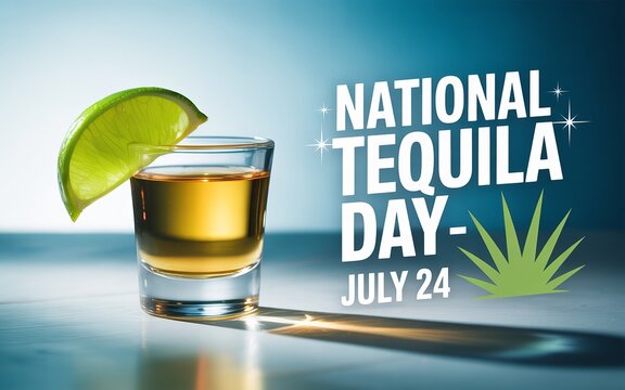 National Tequila Day July 24 celebration with lime and shot.