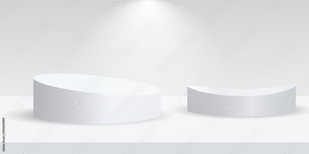 Poster 3d background products display podium. background vector 3d rendering with podium. stand to show cos