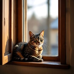 cat on window sill