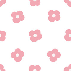 pink flower background, simple floral pattern with pink flowers 