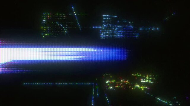 4K Glitch transition pack with high-speed pixel bar and digital distortion, CRT scanlines, VHS noise overlay for motion graphics, screen mode, cyberpunk interface toolkit