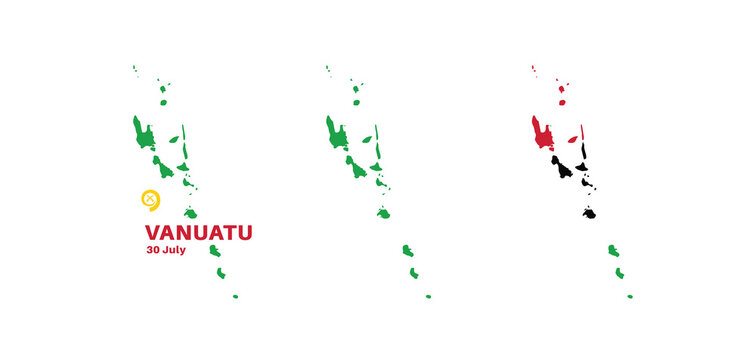  vanuatu flag and map set. vanuatu flag in official colors and proportions., map - Powered by Adobe