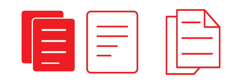 Document icon set vector. Paper sign and symbol. File Icon