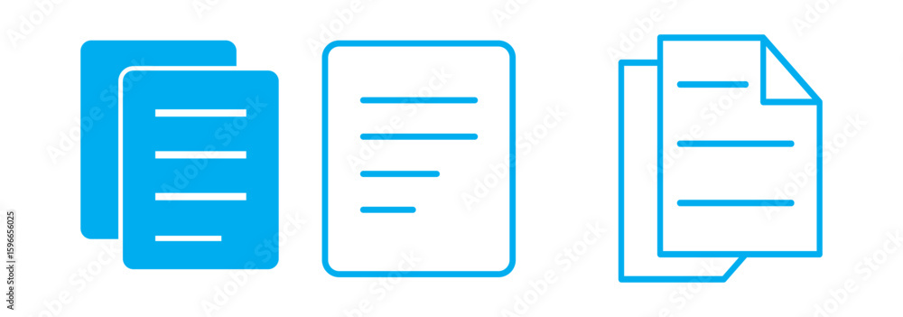 Canvas Prints document icon set vector. paper sign and symbol. file icon