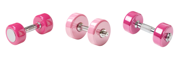 Pink Dumbbells - Home Workout & Fitness Equipment isolated on transparent background