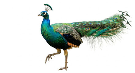Obraz premium peacock on white background