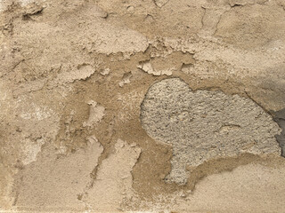 Weathered Wall Texture with Peeling Plaster and Cracks