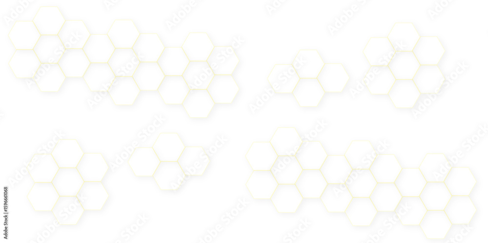 Poster abstract white hexagon concept background. seamless pattern with hexagon. hexagonal white hexagons h