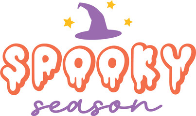 Halloween Spooky Season Cute Retro Design	