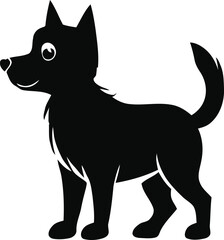 black and white dog