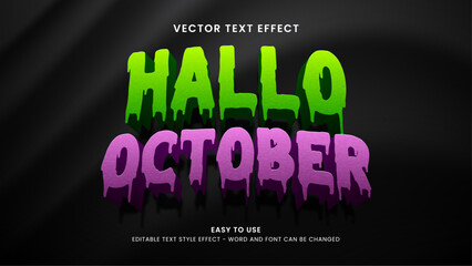 Obraz premium hallo october editable text effect