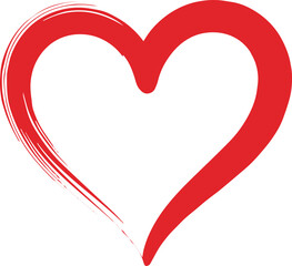 creative red brushstroke heart vector graphic for romantic branding logos invitations promotions