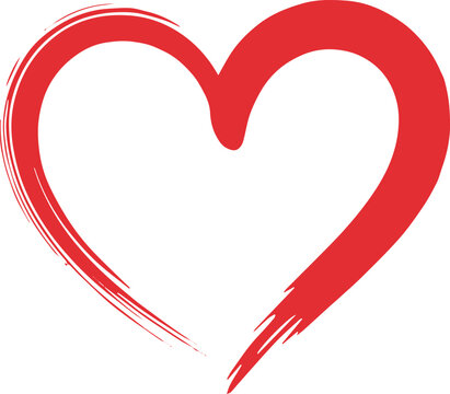 Naklejki minimalist red heart vector design for wedding stationery greeting card templates love themes