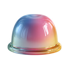 Fototapeta premium Gummy candy dome with gradient color spectrum and sugar coating, isolated on transparent background. --v 7.0 --s 250 --raw
