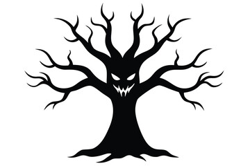 Fototapeta premium scary tree vector icon