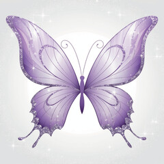 vector illustration of a purple butterfly