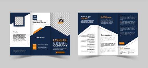 Corporate business trifold brochure template design