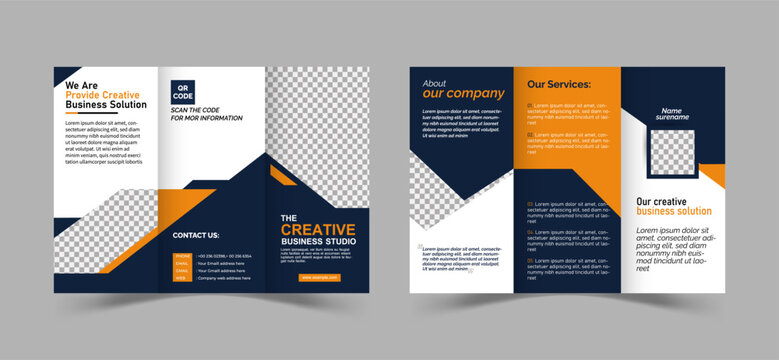 Creative corporate modern business trifold brochure template