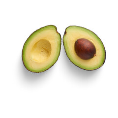 Set of avocado slices on white background banner design  Fresh Concept