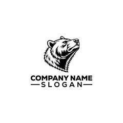 Roaring Bear Head Logo Design