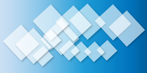 Blue background Abstract Geometric pattern light. material in triangle diamond and blue squares shapes. Blue technology square business background with motion gradient blue light effect. colorful wall