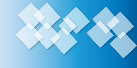 Blue background Abstract Geometric pattern light. material in triangle diamond and blue squares shapes. Blue technology square business background with motion gradient blue light effect. colorful wall