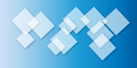 Blue background Abstract Geometric pattern light. material in triangle diamond and blue squares shapes. Blue technology square business background with motion gradient blue light effect. colorful wall
