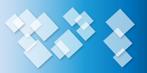 Blue background Abstract Geometric pattern light. material in triangle diamond and blue squares shapes. Blue technology square business background with motion gradient blue light effect. colorful wall