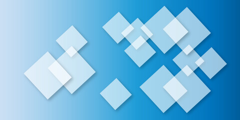 Fototapeta premium Blue background Abstract Geometric pattern light. material in triangle diamond and blue squares shapes. Blue technology square business background with motion gradient blue light effect. colorful wall