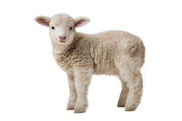 Fototapeta premium Adorable lamb, fluffy coat, cute