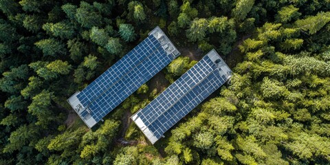 Solar Panel in Forest